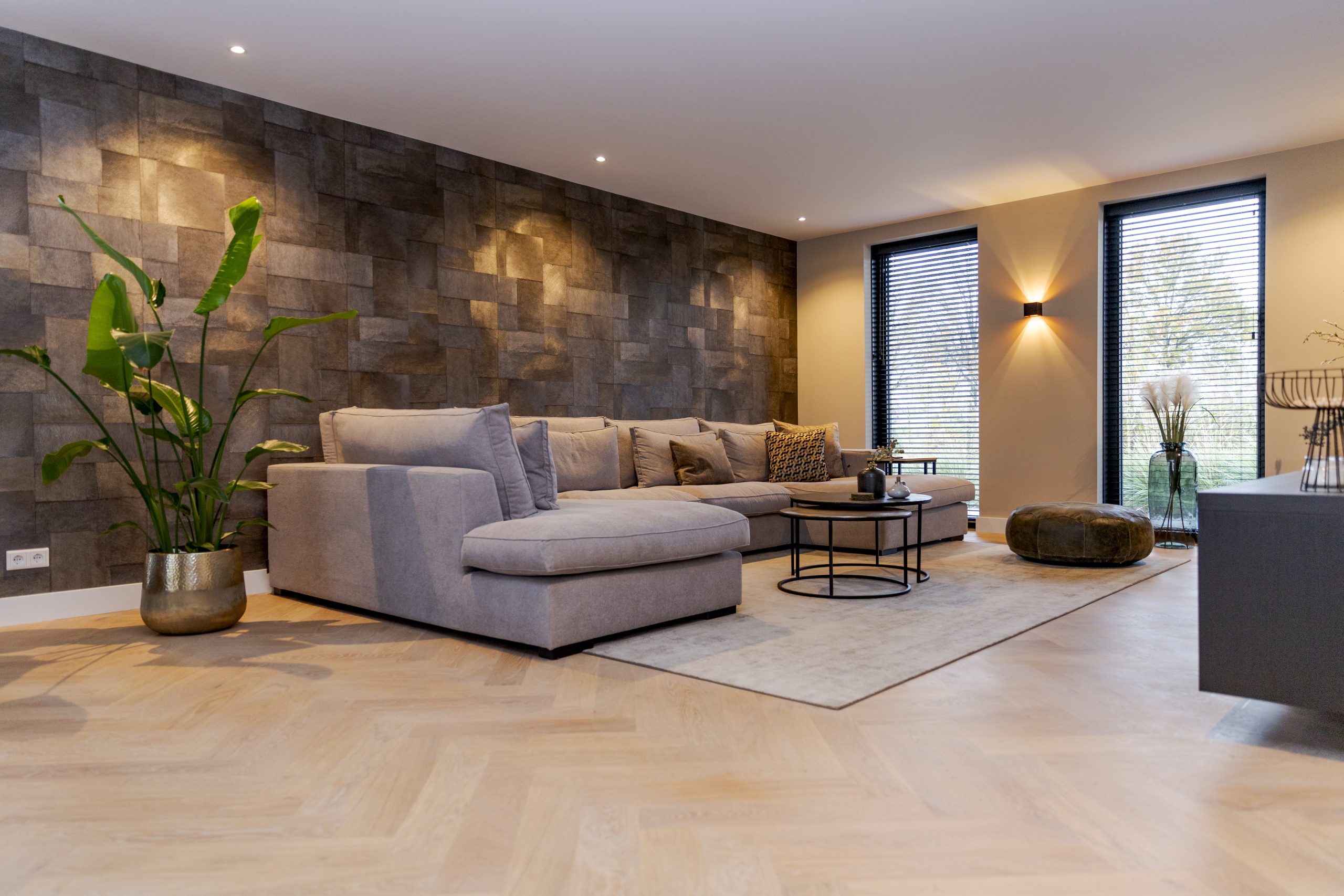 Moderne visgraat vloer